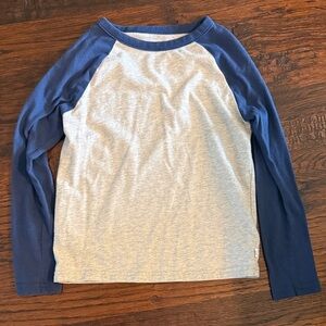 GAP Blue and Gray Kids Long Sleeve Tee